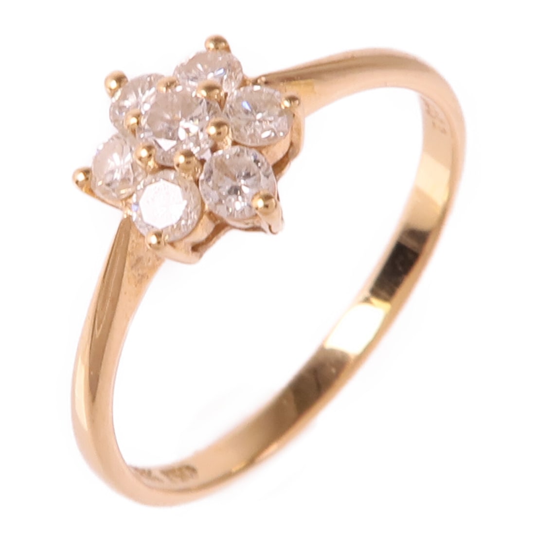Stunning Diamond Ring in 18K Pink Gold K18PG Size 5.75 (1 of 8)