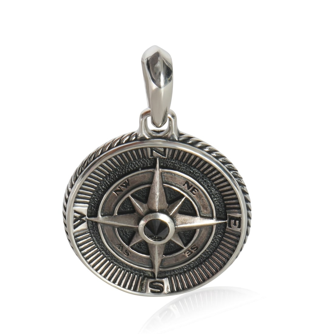 David Yurman Sterling Silver Maritime Compass Amulet Pendant (1 of 3)