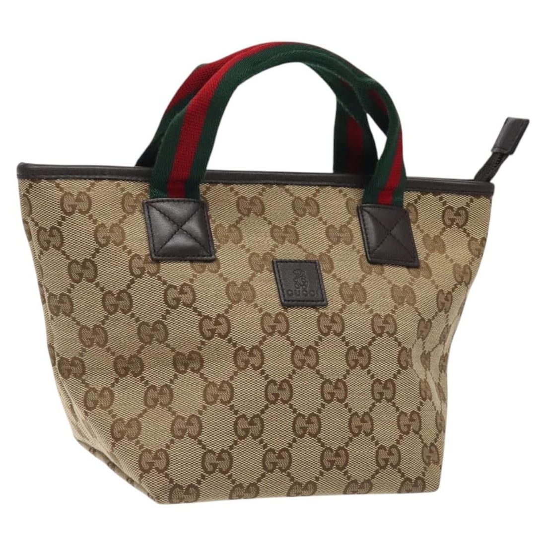 Beige GG Canvas Tote by Gucci with Leather Trim (1 of 1)