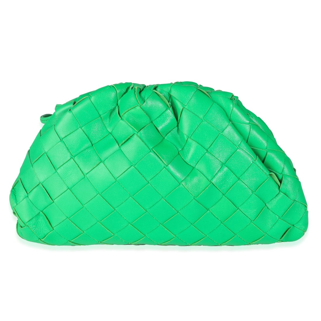 Bottega Veneta Mini Pouch Green Nappa Leather Shoulder Bag: Bottega Veneta Mini Pouch Green Nappa Leather Shoulder Bag Discover the elegance of the Bottega Veneta Parakeet Nappa Intrecciato The Mini Pouch, a sophisticated shoulder bag perfect for any occasion.