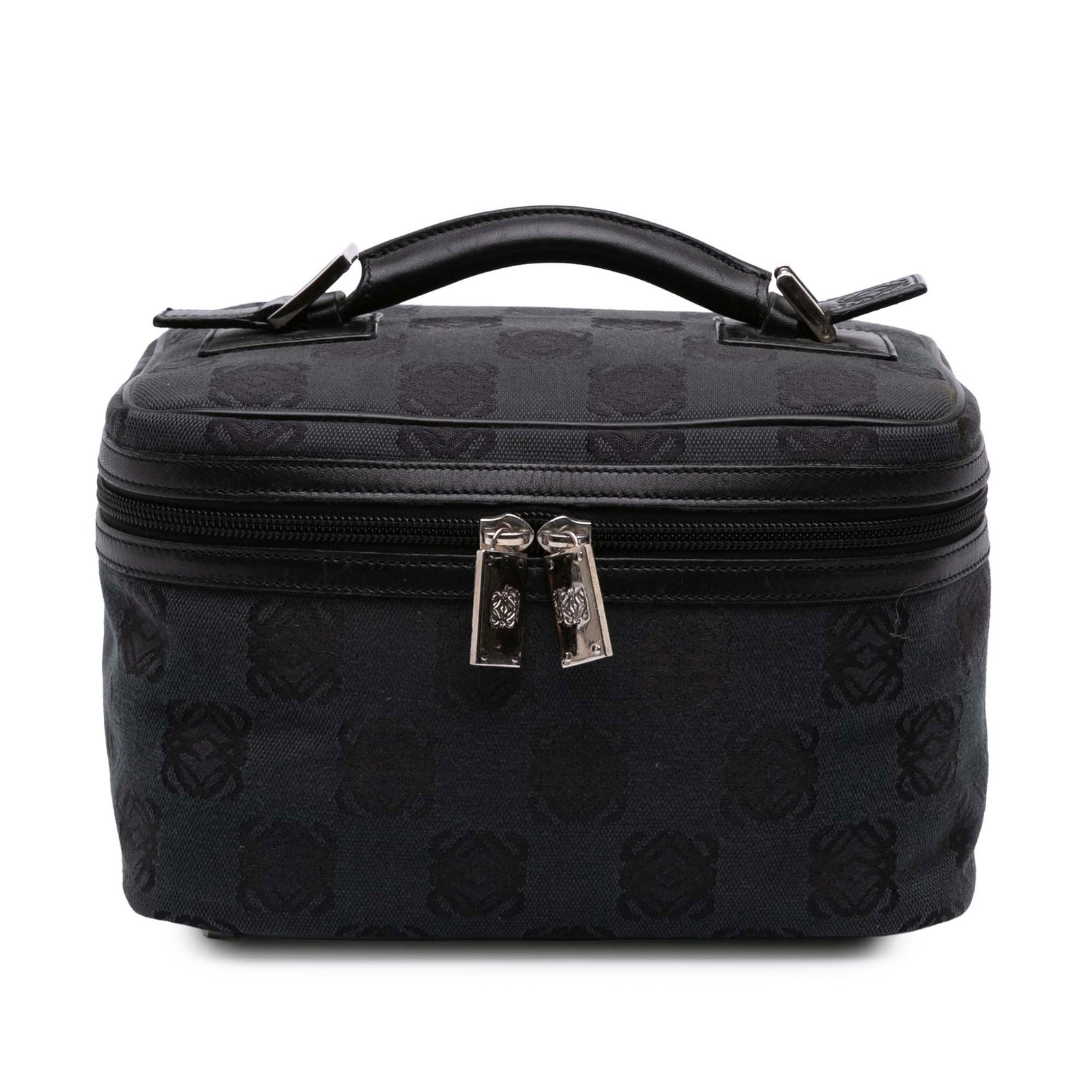 LOEWE Anagram Black Canvas Vanity Bag Spain (1 of 10)