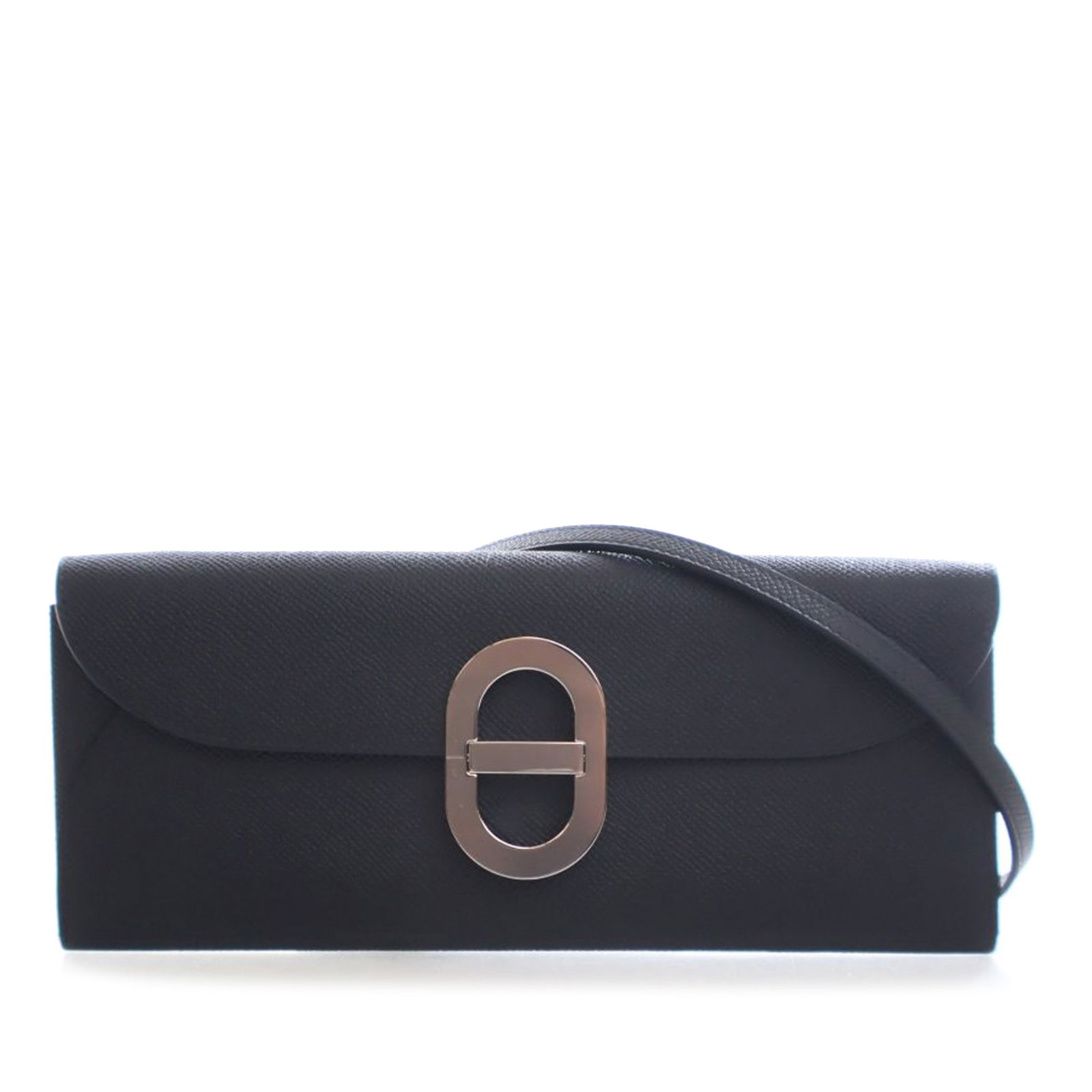 Hermes Maillon To Go Epsom Leather Crossbody Wallet in Black (1 of 15)