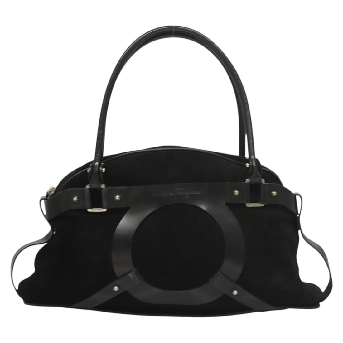 Black Gancini Handbag by Salvatore Ferragamo (1 of 2)