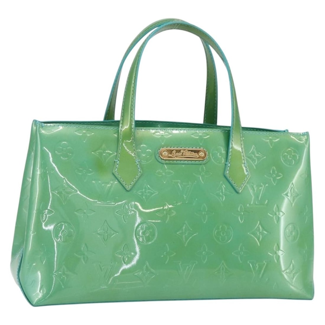 LOUIS VUITTON Monogram Vernis Wilshire PM Blue Galactic Hand Bag M93646: LOUIS VUITTON Monogram Vernis Wilshire PM Blue Galactic Hand Bag M93646 Introducing the LOUIS VUITTON Monogram Vernis Wilshire PM Bag in a stunning Blue Galactic hue. Crafted from luxurious patent lea