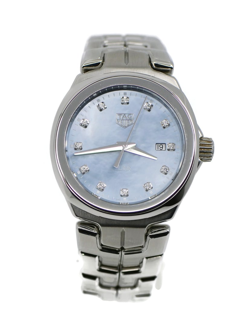 TAG Heuer Link Diamond Quartz Watch WBC1313 with Box and Papers: TAG Heuer Link Diamond Quartz Watch WBC1313 with Box and Papers This exquisite TAG Heuer Link Diamond Wristwatch combines elegance with functionality. Featuring a striking blue dial, this timepiece is