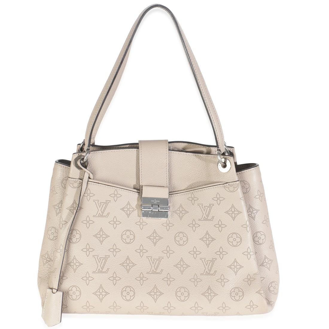 Louis Vuitton Sevres Bag Monogram Mahina Leather Beige 2016: Louis Vuitton Sevres Bag Monogram Mahina Leather Beige 2016 Introducing the Louis Vuitton Galet Monogram Mahina Sevres Bag, a luxurious shoulder bag crafted in France. This stunning piece features a b
