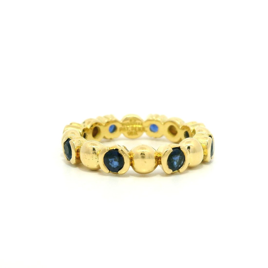 Paul Morelli 18k Yellow Gold Sapphire Eternity Band Ring 1.20ctw (1 of 4)