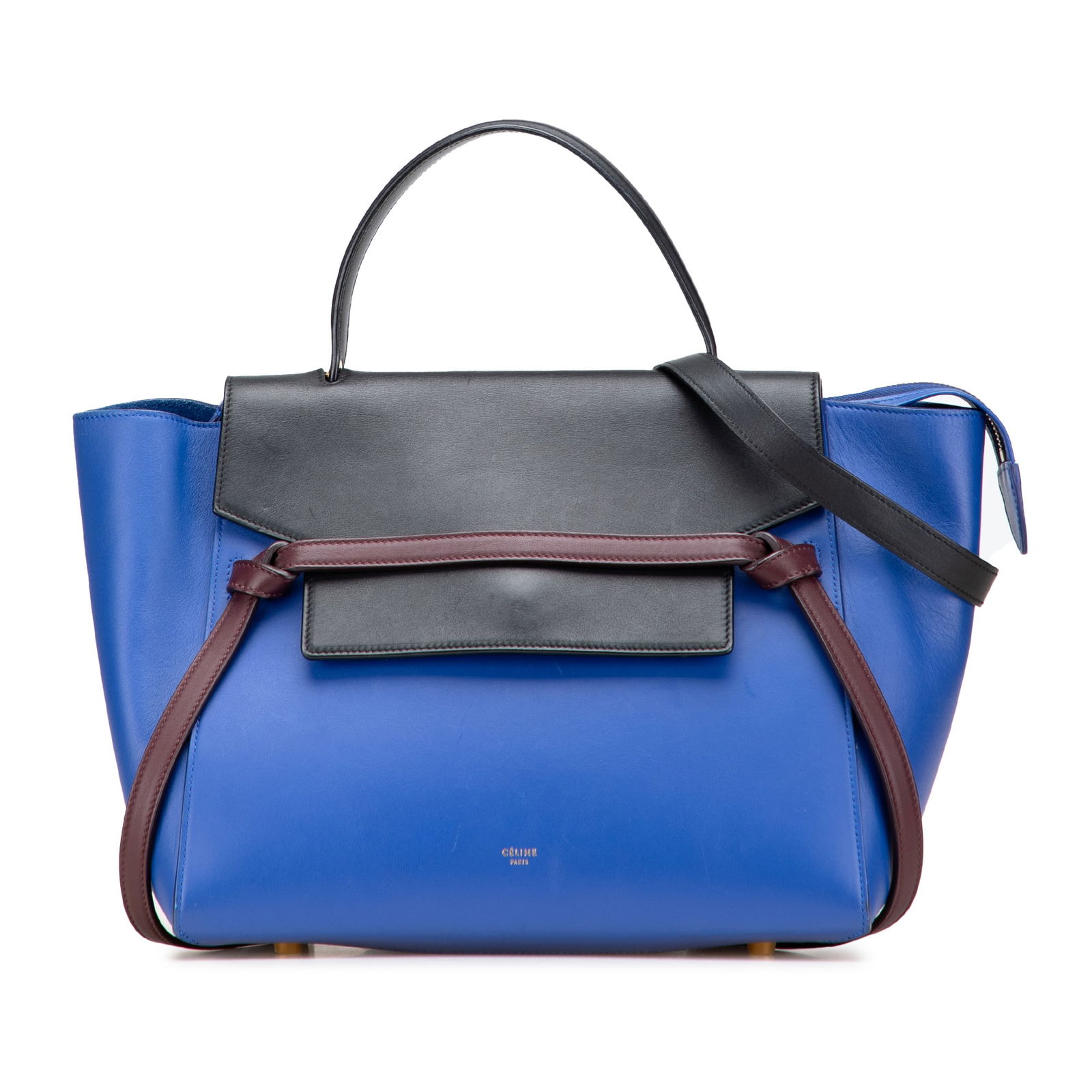 Celine Mini Tricolor Smooth Calfskin Belt Bag Blue Leather Italy (1 of 12)