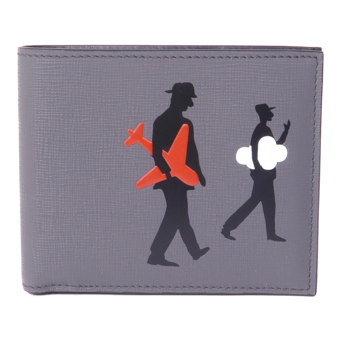 Salvatore Ferragamo Gray Calfskin Leather Bi-Fold Wallet Italy: Salvatore Ferragamo Gray Calfskin Leather Bi-Fold Wallet Italy This Salvatore Ferragamo bi-fold wallet is crafted from premium calfskin leather, offering a luxurious feel and durable quality. The eleg