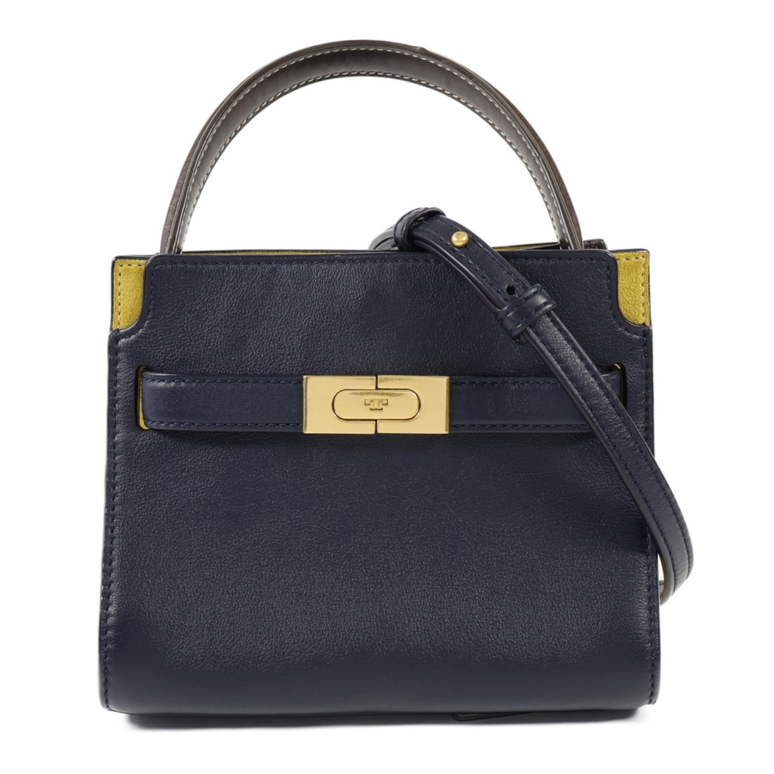Tory Burch Navy Calfskin Leather Shoulder Bag GHW (1 of 14)
