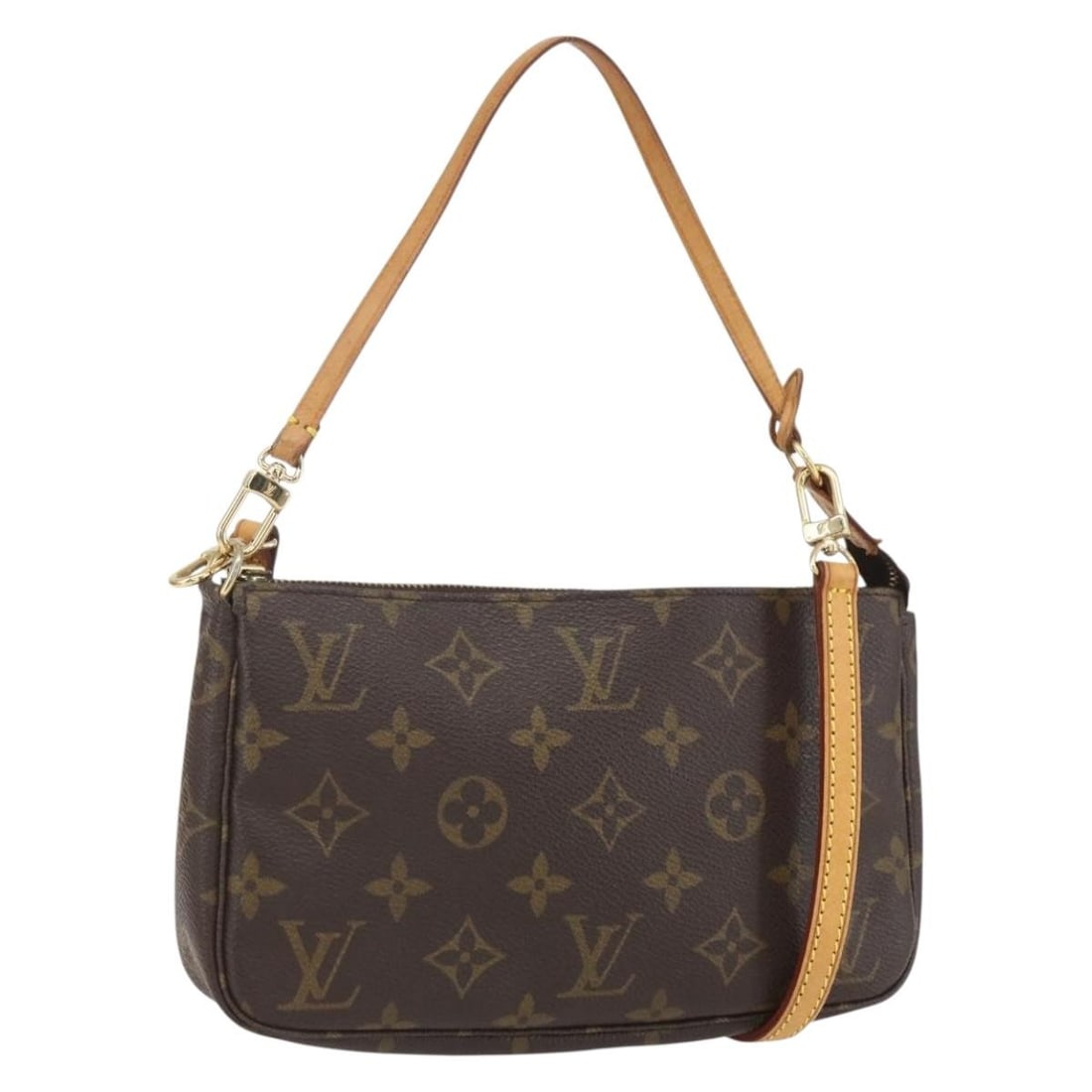 LOUIS VUITTON Monogram Pochette Accessoires Pouch M51980 with Dust Bag: LOUIS VUITTON Monogram Pochette Accessoires Pouch M51980 with Dust Bag Introducing the LOUIS VUITTON Monogram Pochette Accessoires Pouch, a stylish and practical accessory. This pouch is crafted from