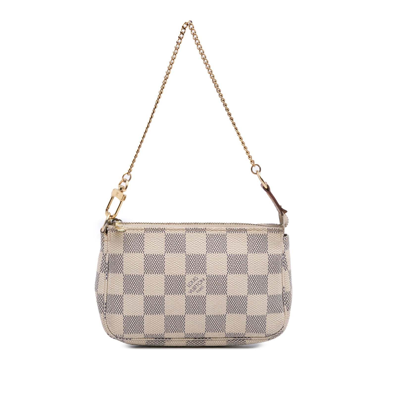 Louis Vuitton Damier Azur Mini Pochette Accessoires Bag: Louis Vuitton Damier Azur Mini Pochette Accessoires Bag The Louis Vuitton Damier Azur Mini Pochette Accessoires is a stylish and practical accessory featuring a damier azur canvas body. It is equipped