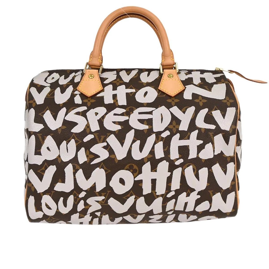 Louis Vuitton White Graffiti Speedy 30 Handbag M92195 (1 of 10)