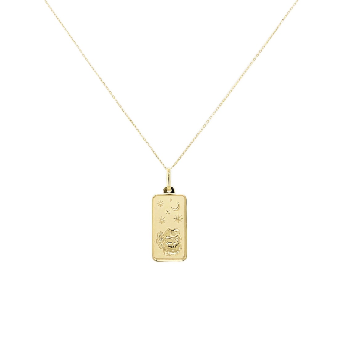 Sabrina Designs 14K Yellow Gold Sagittarius Dog Tag Necklace: Sabrina Designs 14K Yellow Gold Sagittarius Dog Tag Necklace This elegant Sagittarius Zodiac Dog Tag Necklace is crafted from 14K yellow gold, making it a stunning accessory for any occasion. With a l