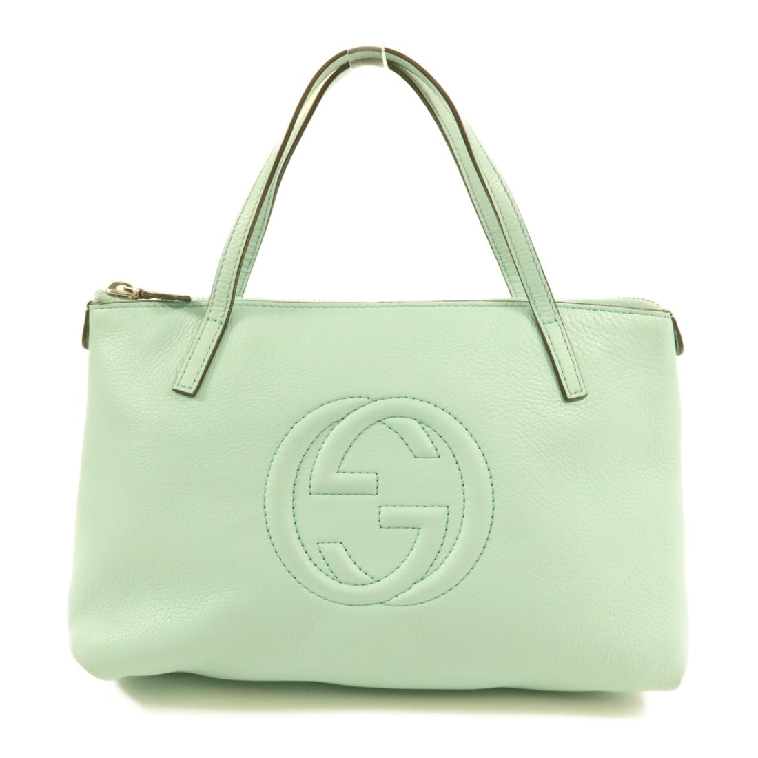 GUCCI GG Handbag 340618 Light Green Calfskin Leather (1 of 15)