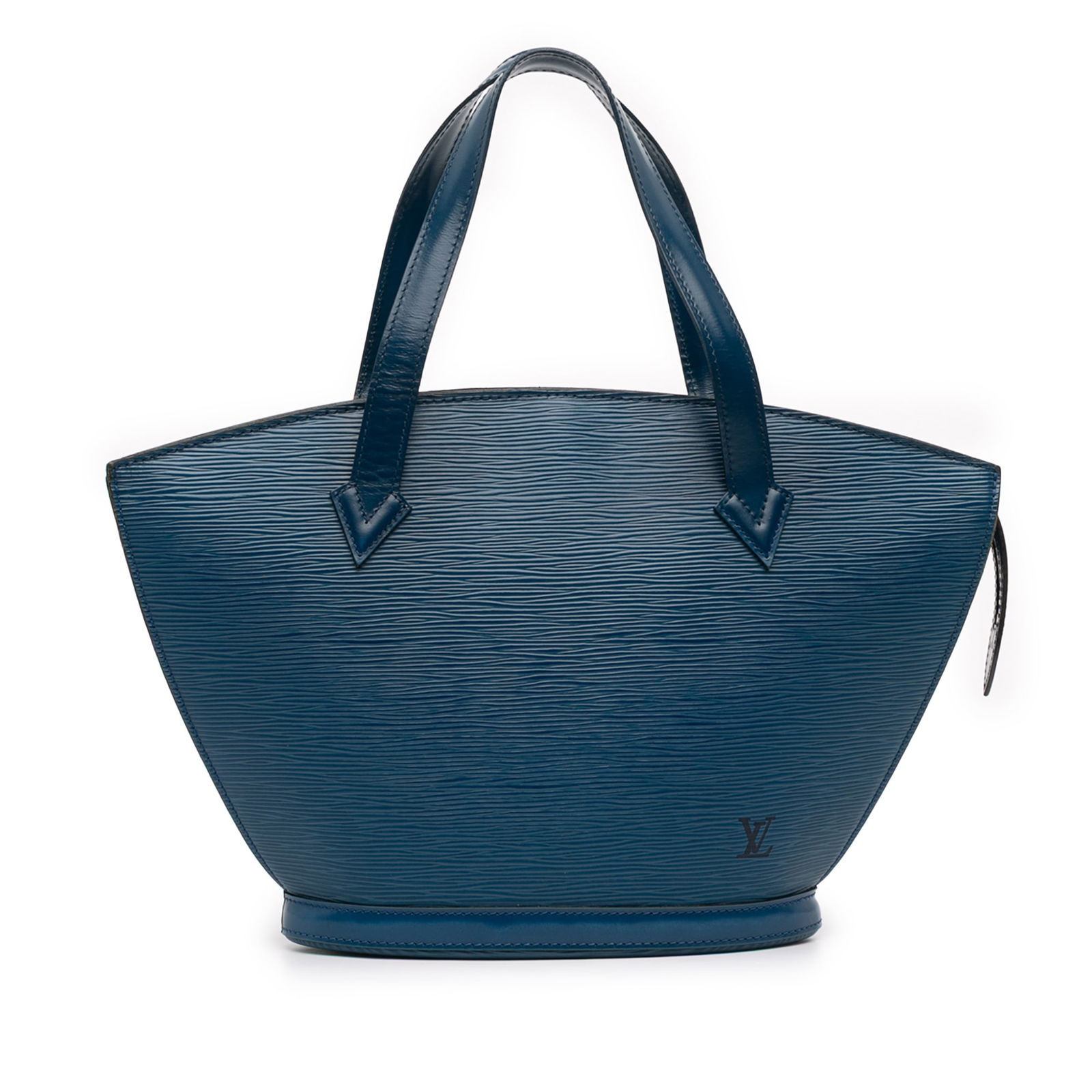 Louis Vuitton Epi Saint Jacques PM Blue Leather Bag: Louis Vuitton Epi Saint Jacques PM Blue Leather Bag The Louis Vuitton Epi Saint Jacques PM Short Strap is a stylish handbag crafted from durable epi leather. It features flat leather handles, a secure