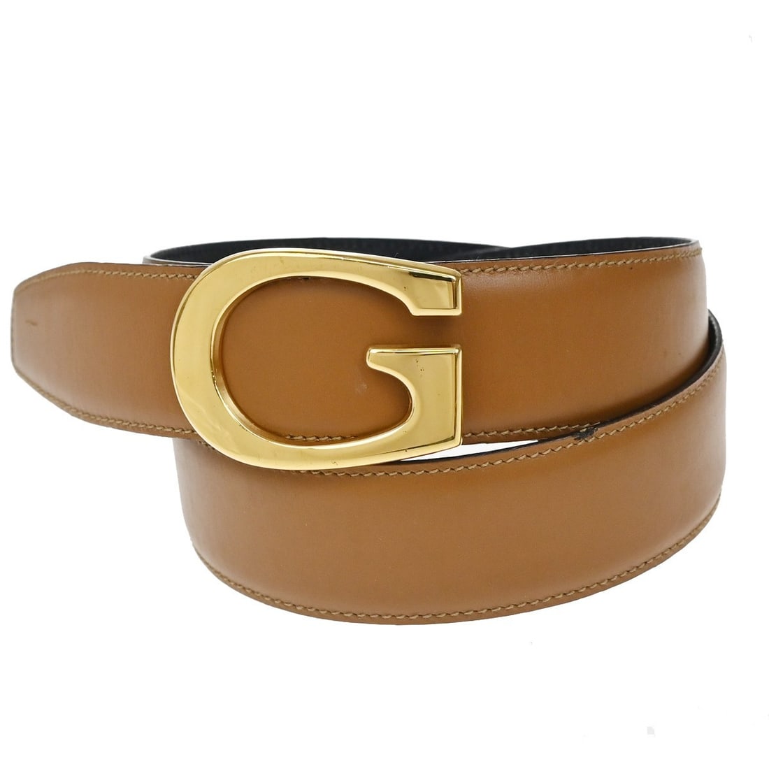 Vintage Brown Gucci Reversible Belt with Interlocking G Buckle (1 of 1)