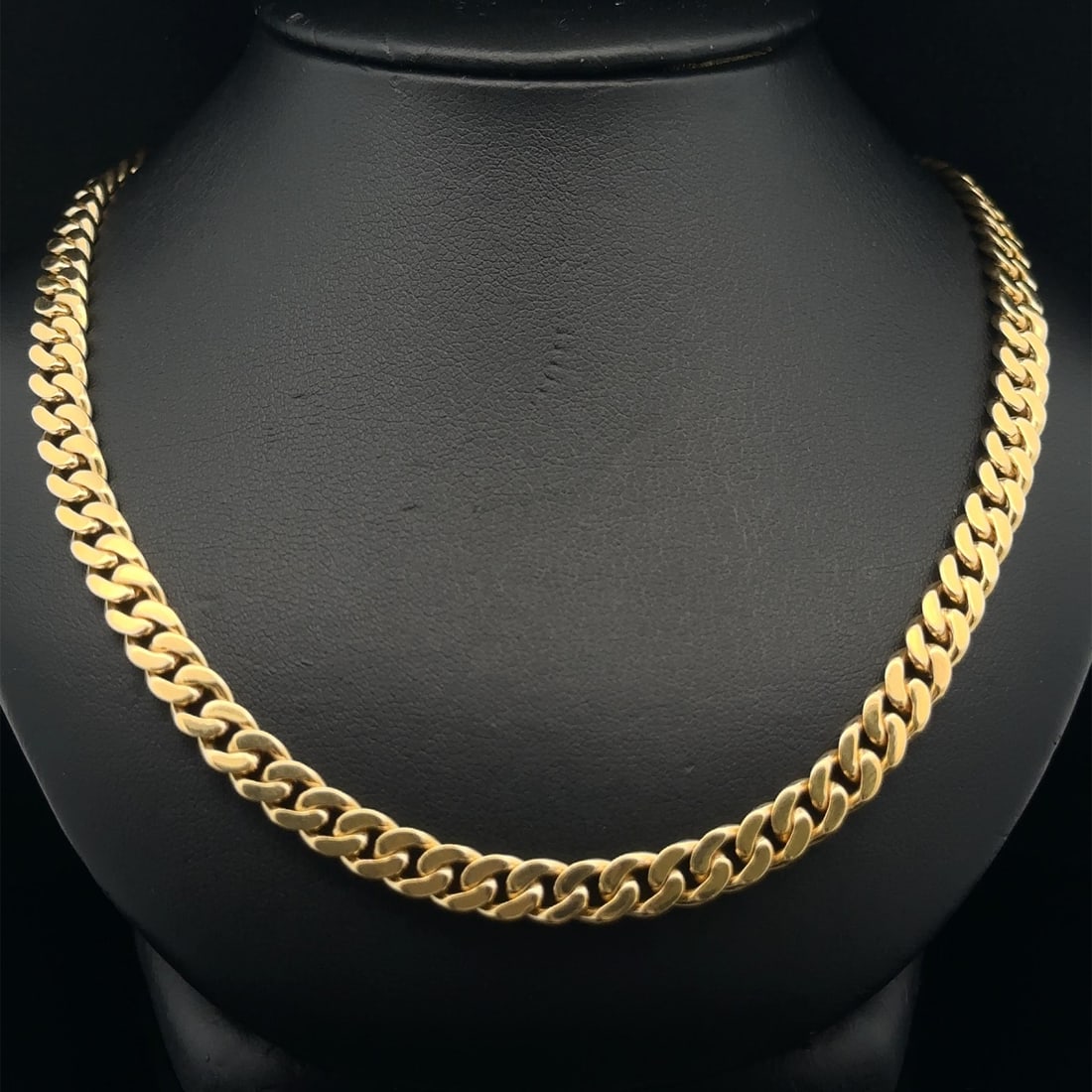 Vintage 18k Solid Yellow Gold 21 Inch Cuban Curb Link Necklace (1 of 6)