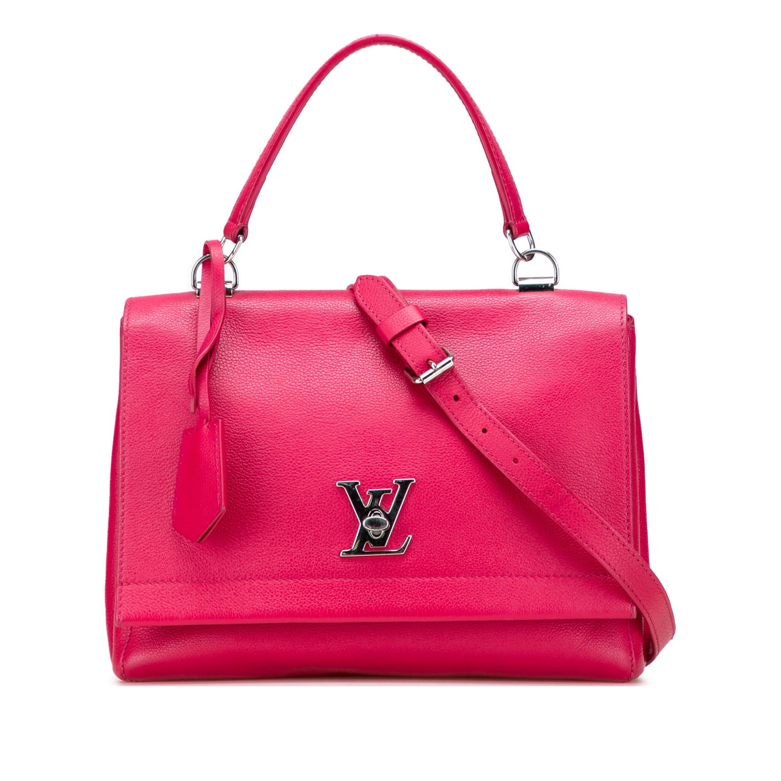 Louis Vuitton Lockme II BB Pink Leather Handbag with Twist Lock (1 of 11)