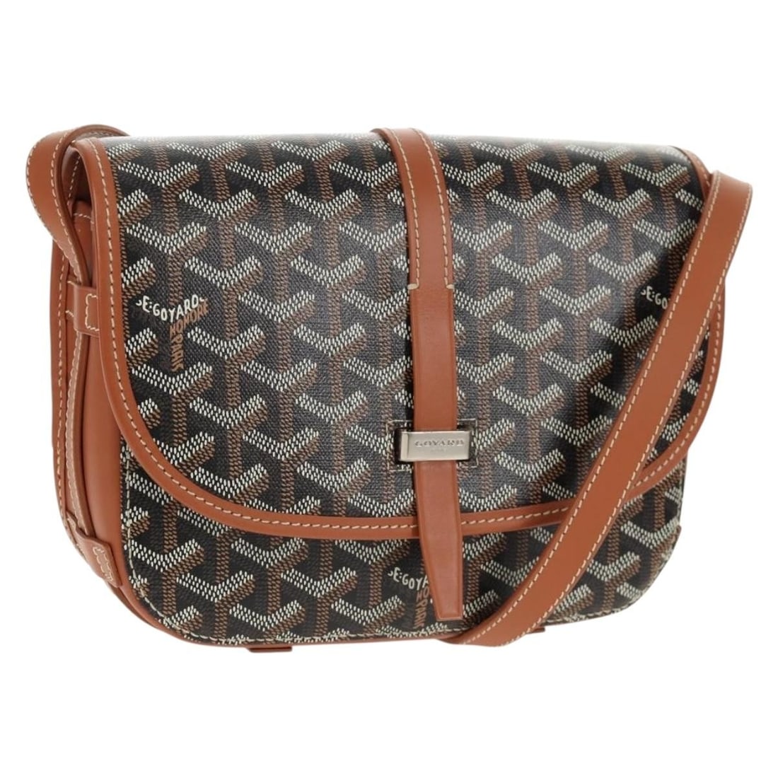GOYARD Herringbone Belvedere PM Shoulder Bag Black Silver PVC Auth: GOYARD Herringbone Belvedere PM Shoulder Bag Black Silver PVC Auth Introducing the GOYARD Herringbone Belvedere PM Shoulder Bag, a luxurious accessory crafted from high-quality PVC leather in a sleek