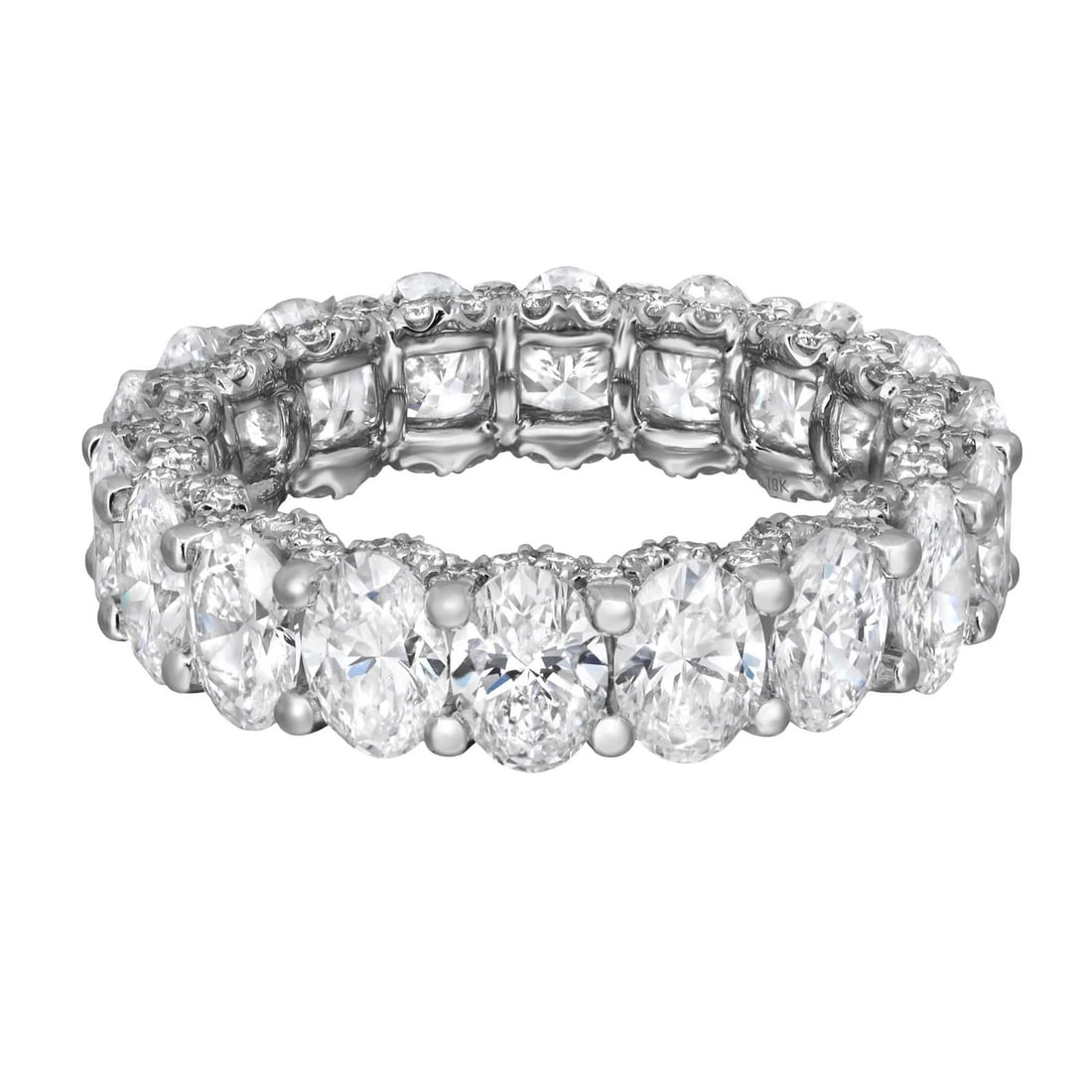 Rachel Koen 18K White Gold Lab Grown Diamond Eternity Band Ring 5.70Ctw (1 of 4)