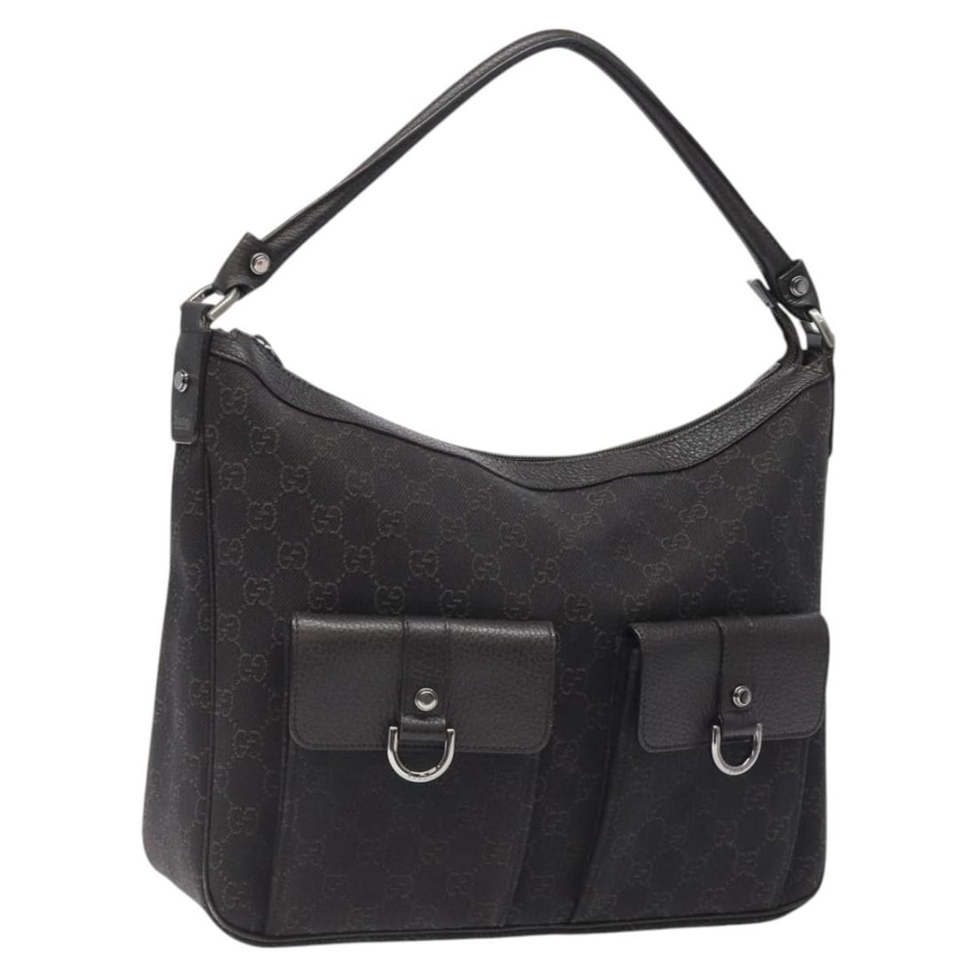 Gucci Abbey Pocket Shoulder Bag in Brown Leather (1 of 1)