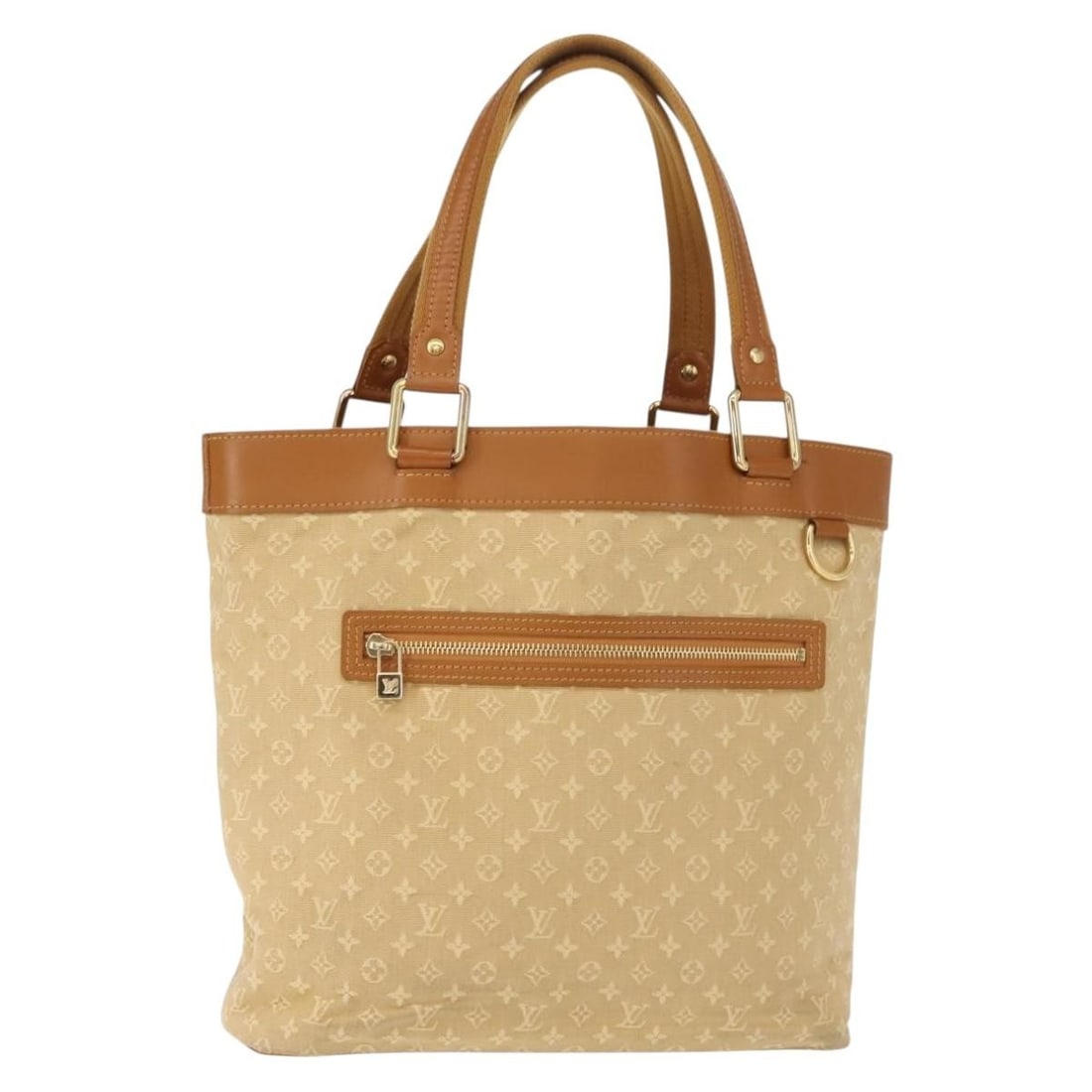 Beige Lucille Tote Bag by Louis Vuitton: Beige Lucille Tote Bag by Louis Vuitton This pre-owned Louis Vuitton Lucille tote bag in beige is designed for women and features a spacious interior. The bag shows signs of use, including surface los