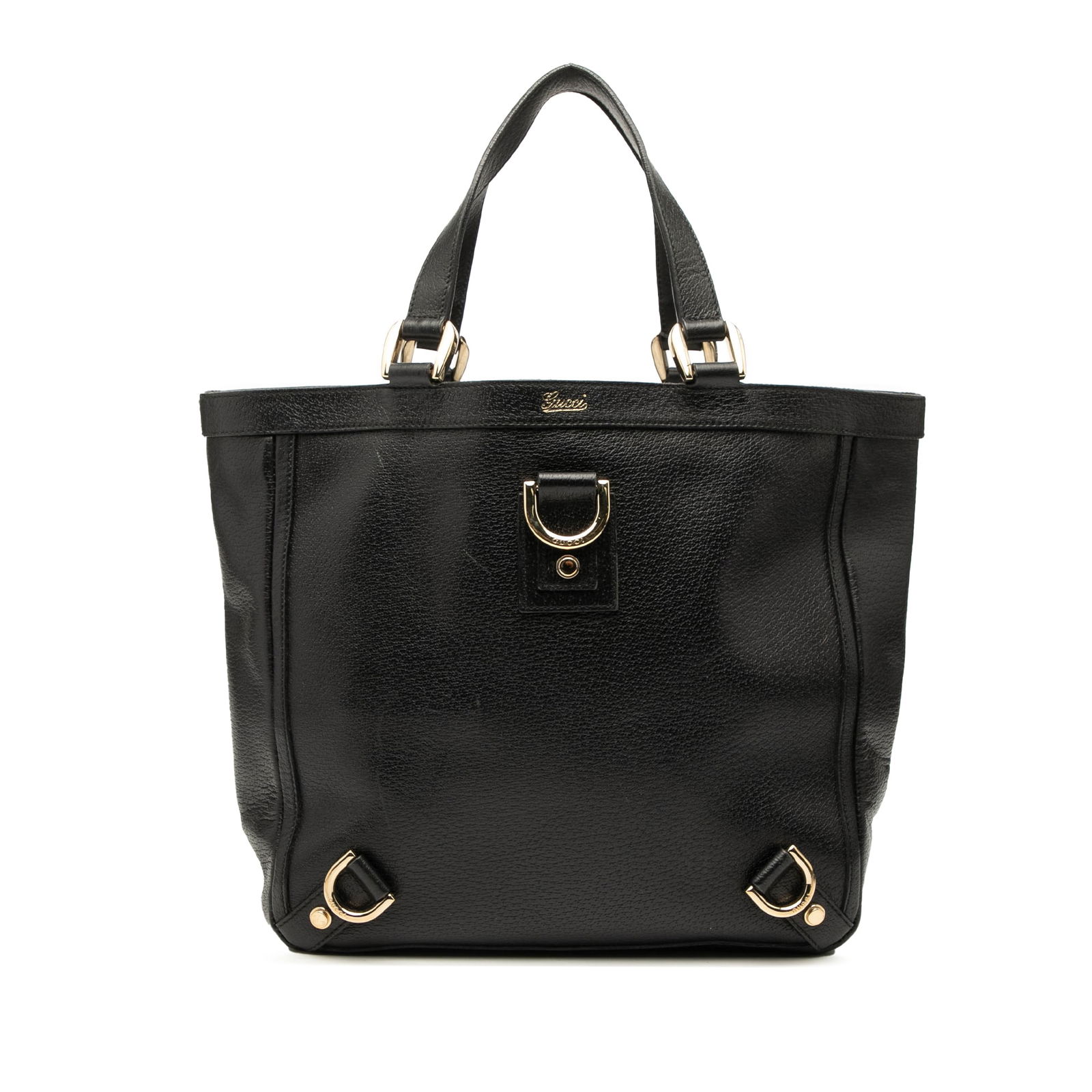 Gucci Abbey D Ring Black Leather Tote Bag (1 of 8)
