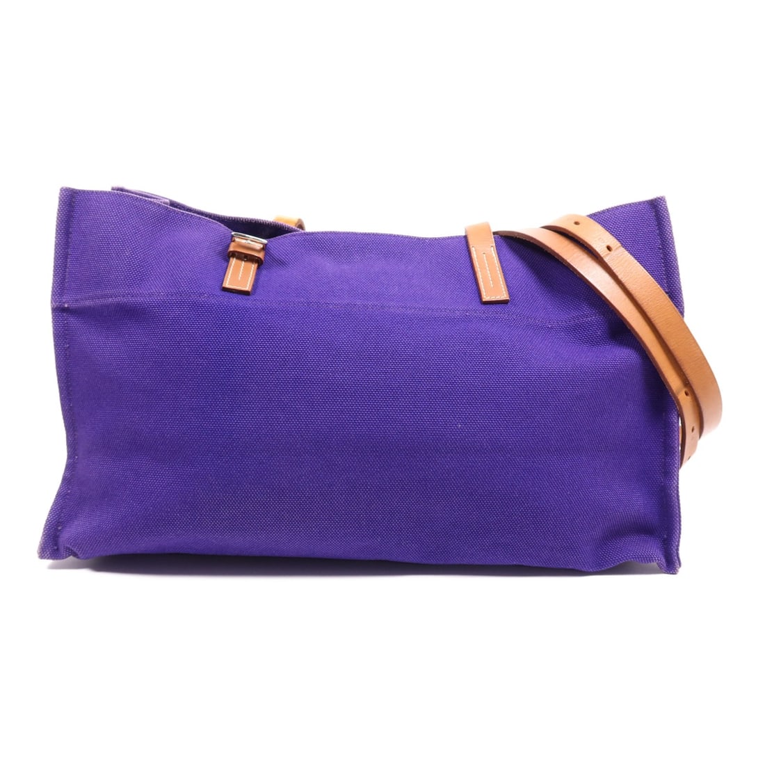 HERMES Etriviere Elan Purple Canvas Shoulder Bag (1 of 13)