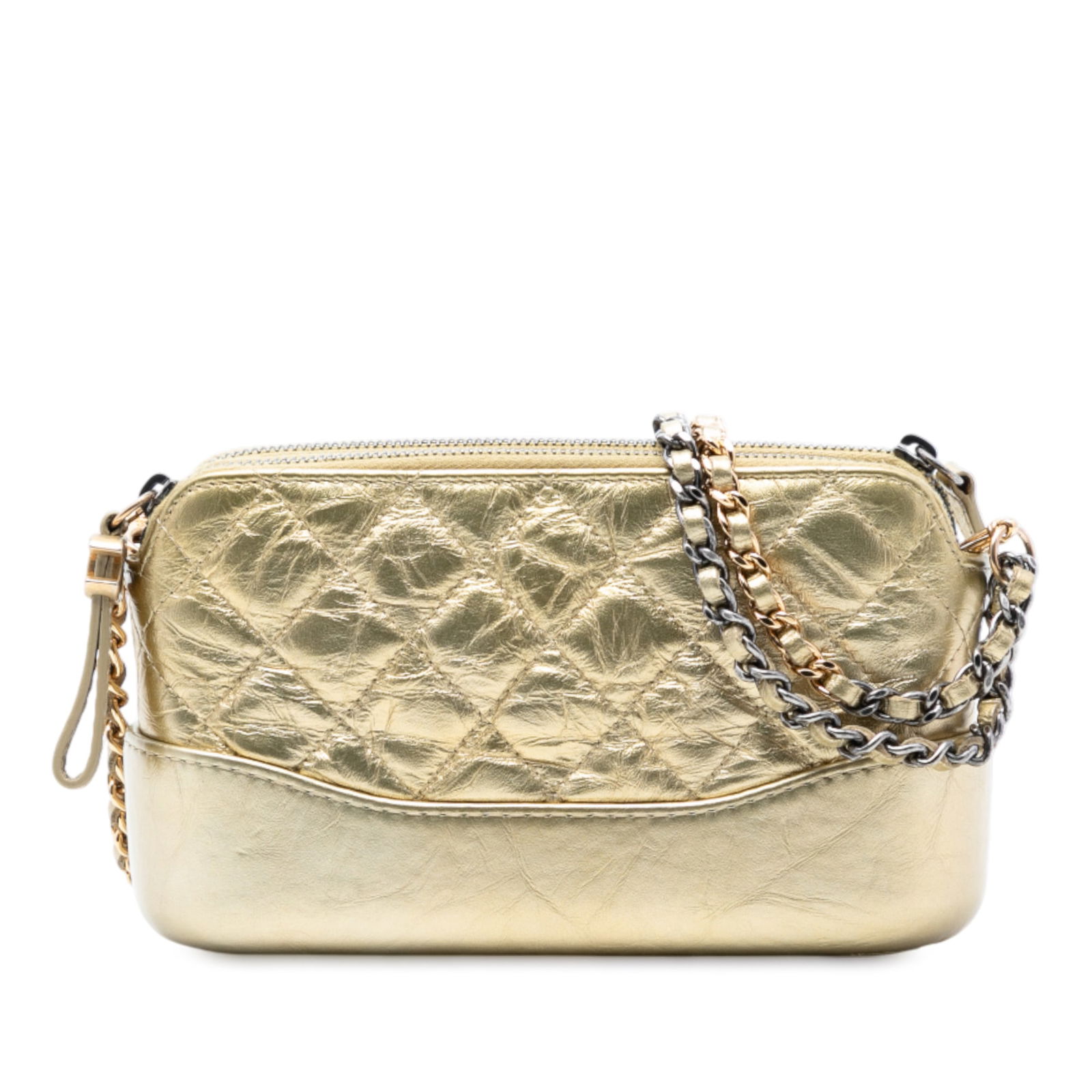 Gabrielle Chain Clutch Gold Quilted Aged Calfskin Leather by Chanel (1 of 7)
