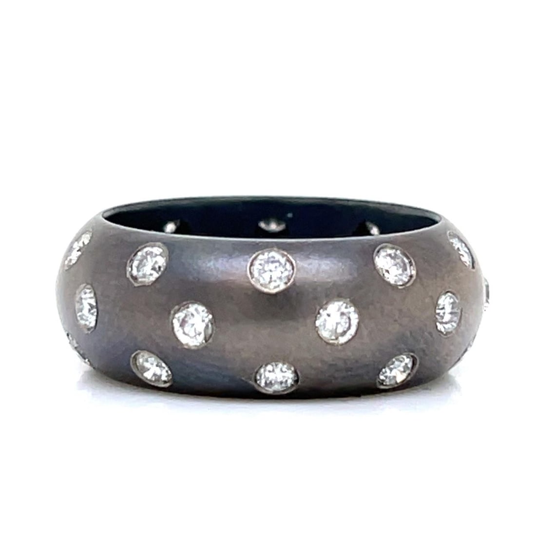 1.50 Carat Diamond Titanium Ring with 30 Stones Size 6 (1 of 2)