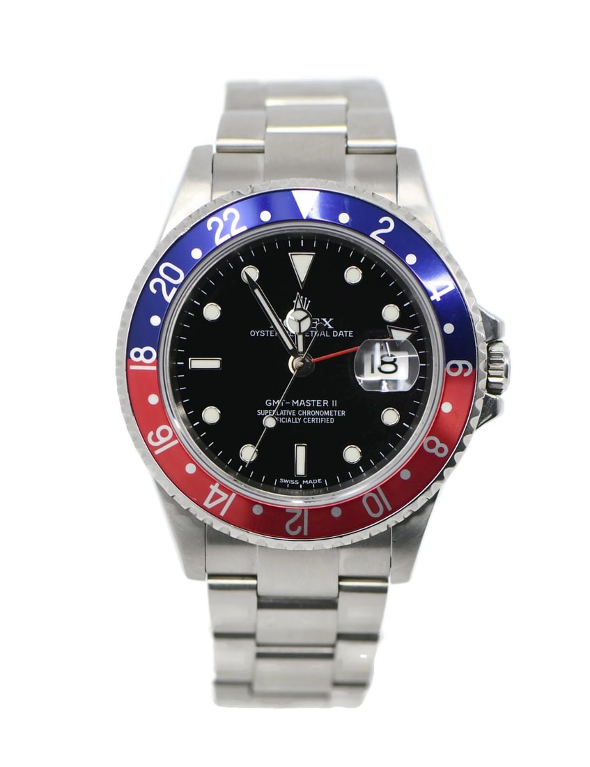 Rolex GMT-Master II Pepsi 16710 Stainless Steel Automatic Watch with Box and Papers (1 of 6)