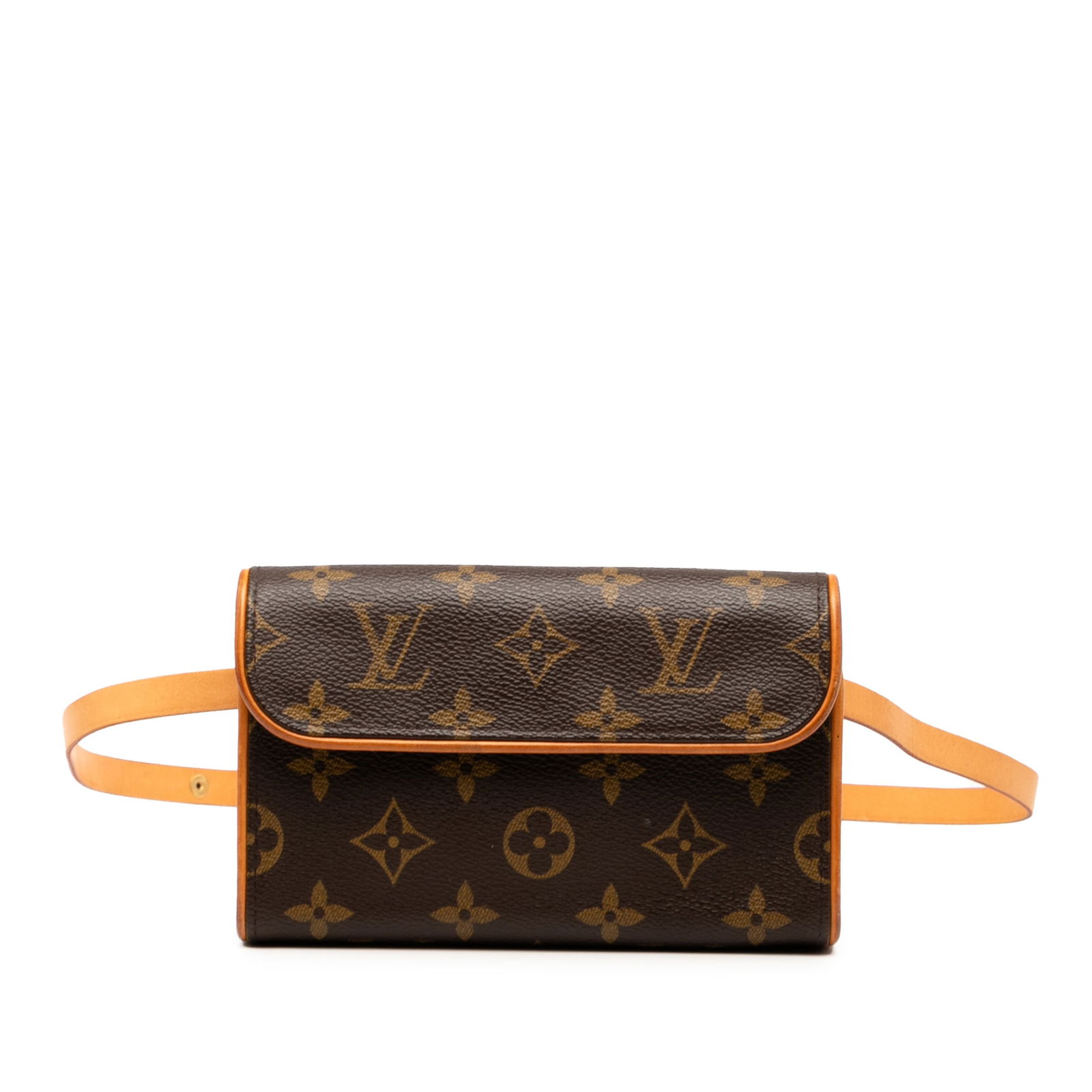 Louis Vuitton Monogram Pochette Florentine with Vachetta Leather Trim: Louis Vuitton Monogram Pochette Florentine with Vachetta Leather Trim The Louis Vuitton Monogram Pochette Florentine is a stylish and functional bag crafted from durable monogram canvas and adorned wi
