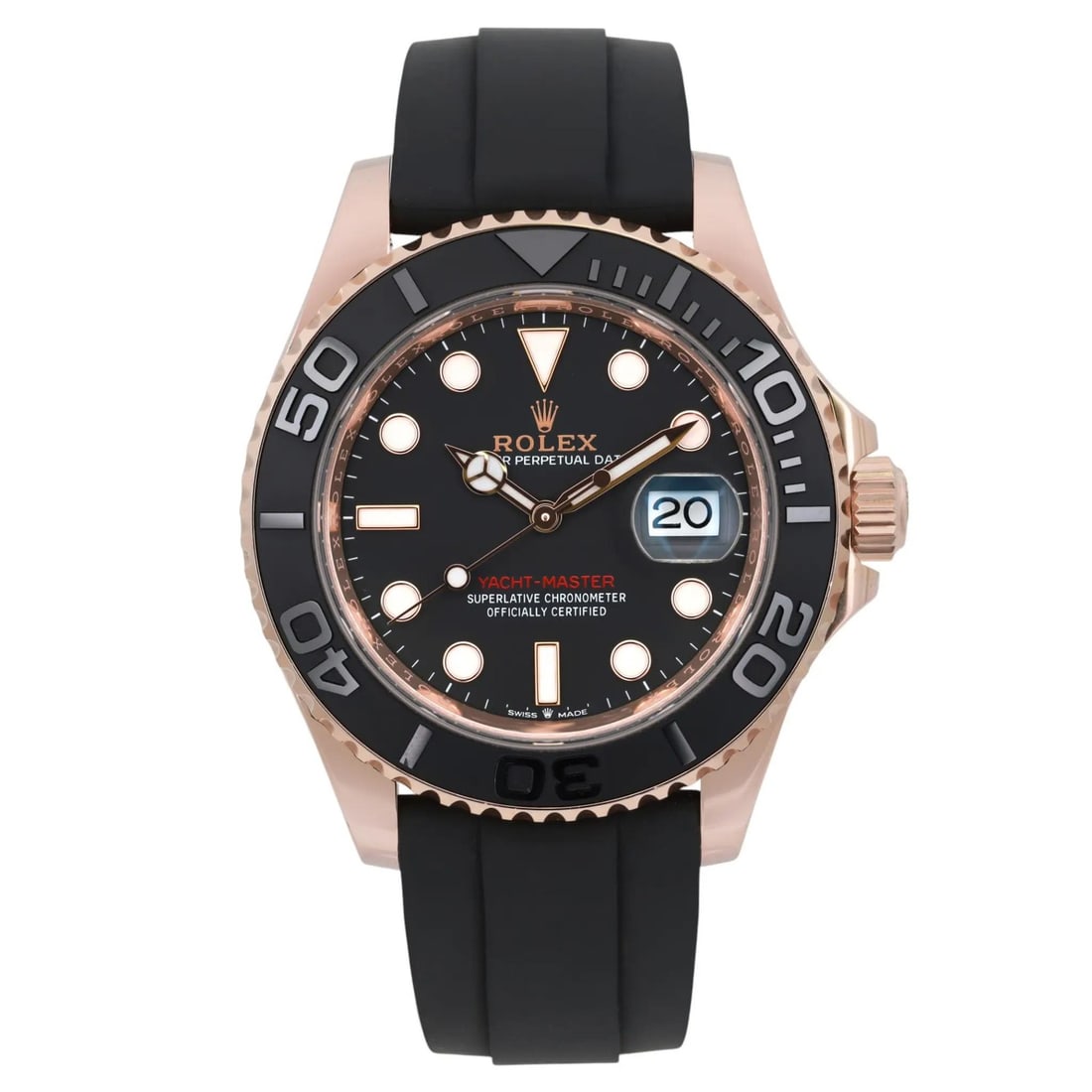 Rolex Yacht Master 126655 18k Rose Gold Black Dial Automatic Wristwatch (1 of 7)