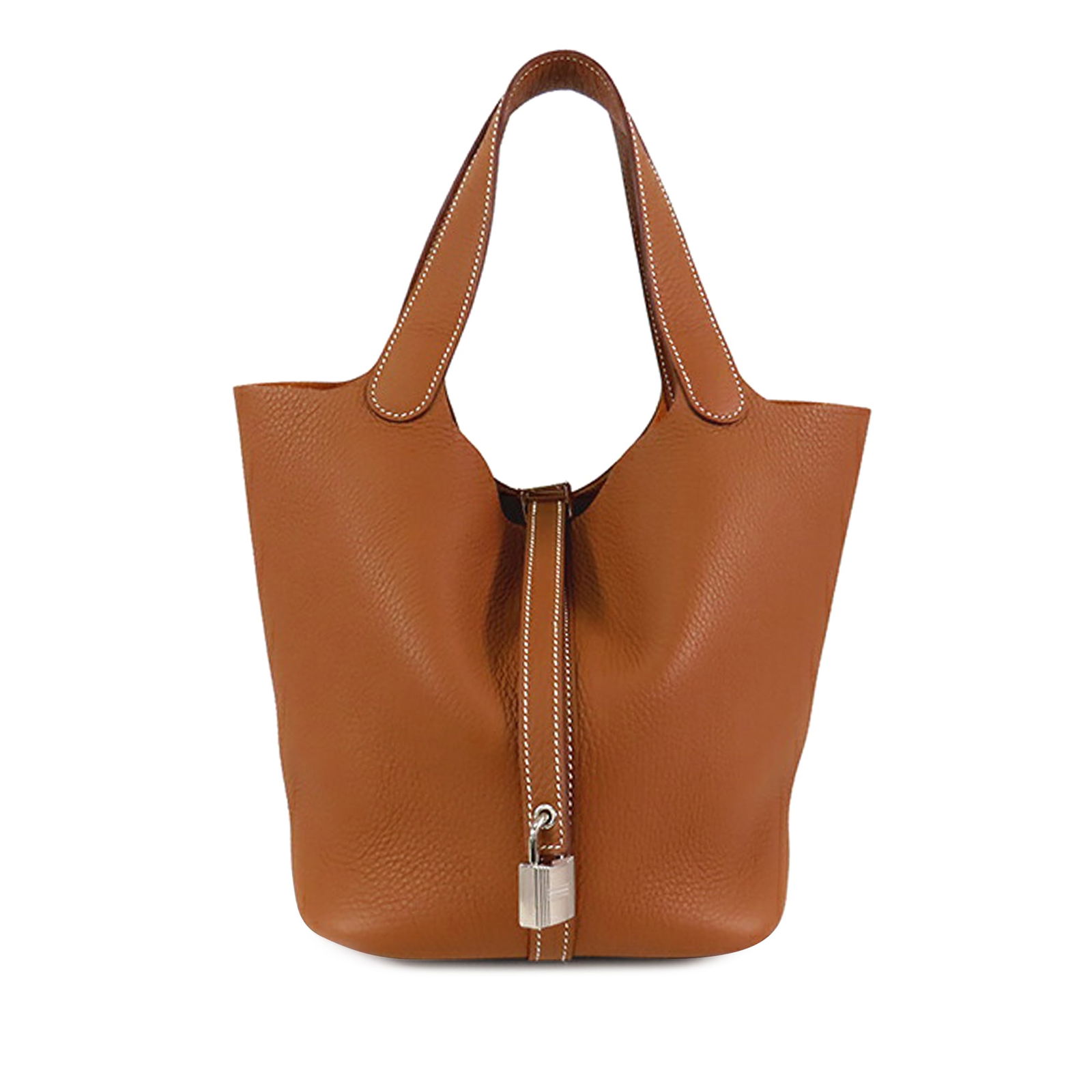 Hermes Clemence Picotin Lock 22 Gold Leather Bag (1 of 10)