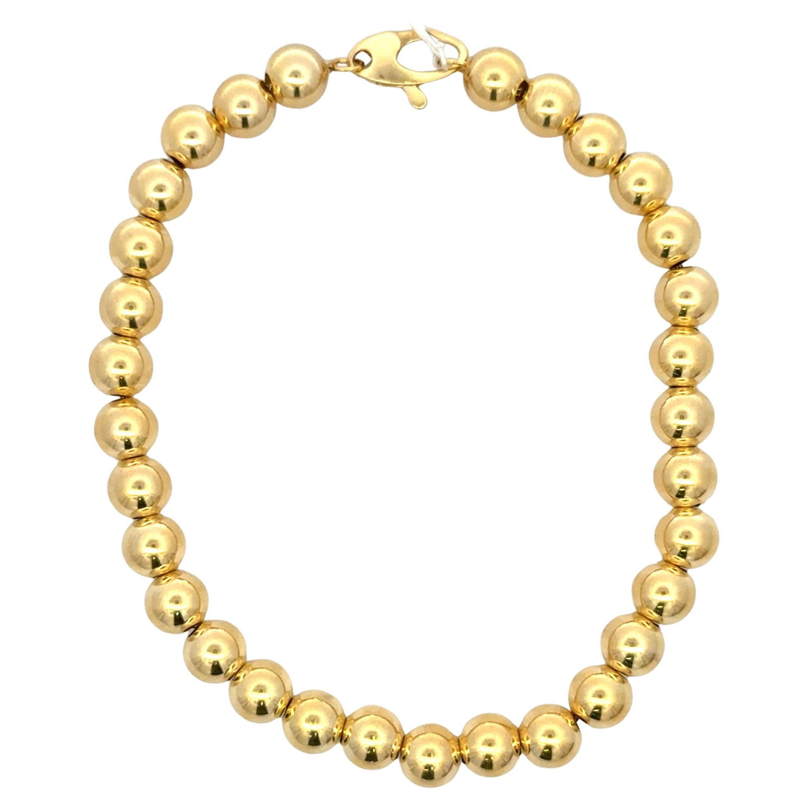 Harbor Diamonds 14K Yellow Gold Beaded Ball Chain Bracelet 7.5in (1 of 10)