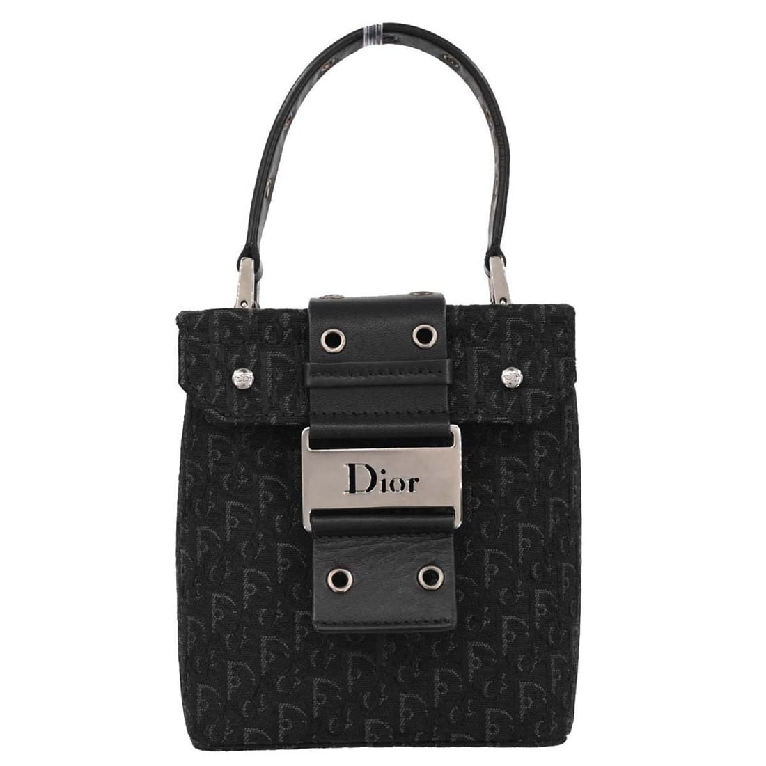 Dior Black Street Chic Trotter Handbag HE1002 Canvas Leather (1 of 10)