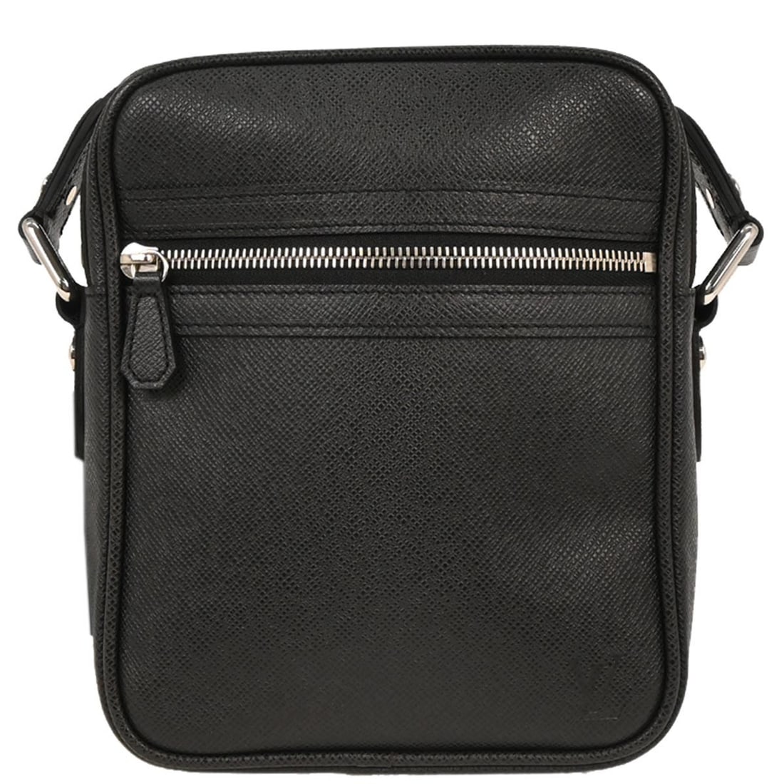 Dimitri Black Messenger Shoulder Bag by Louis Vuitton: Dimitri Black Messenger Shoulder Bag by Louis Vuitton This pre-owned Louis Vuitton Dimitri Messenger Bag in black is a shoulder bag designed for women. It is in fair condition with visible signs of we