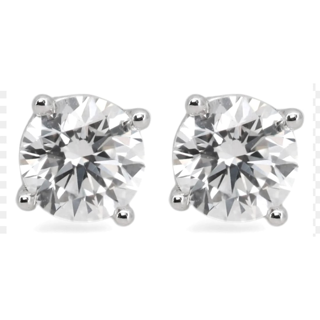 Rachel Koen 0.50ctw Lab Diamond Studs in 14k White Gold Prong Setting: Rachel Koen 0.50ctw Lab Diamond Studs in 14k White Gold Prong Setting These stud earrings showcase a pair of round brilliant cut lab grown diamonds with a total carat weight of 0.50 ctw, each diamond