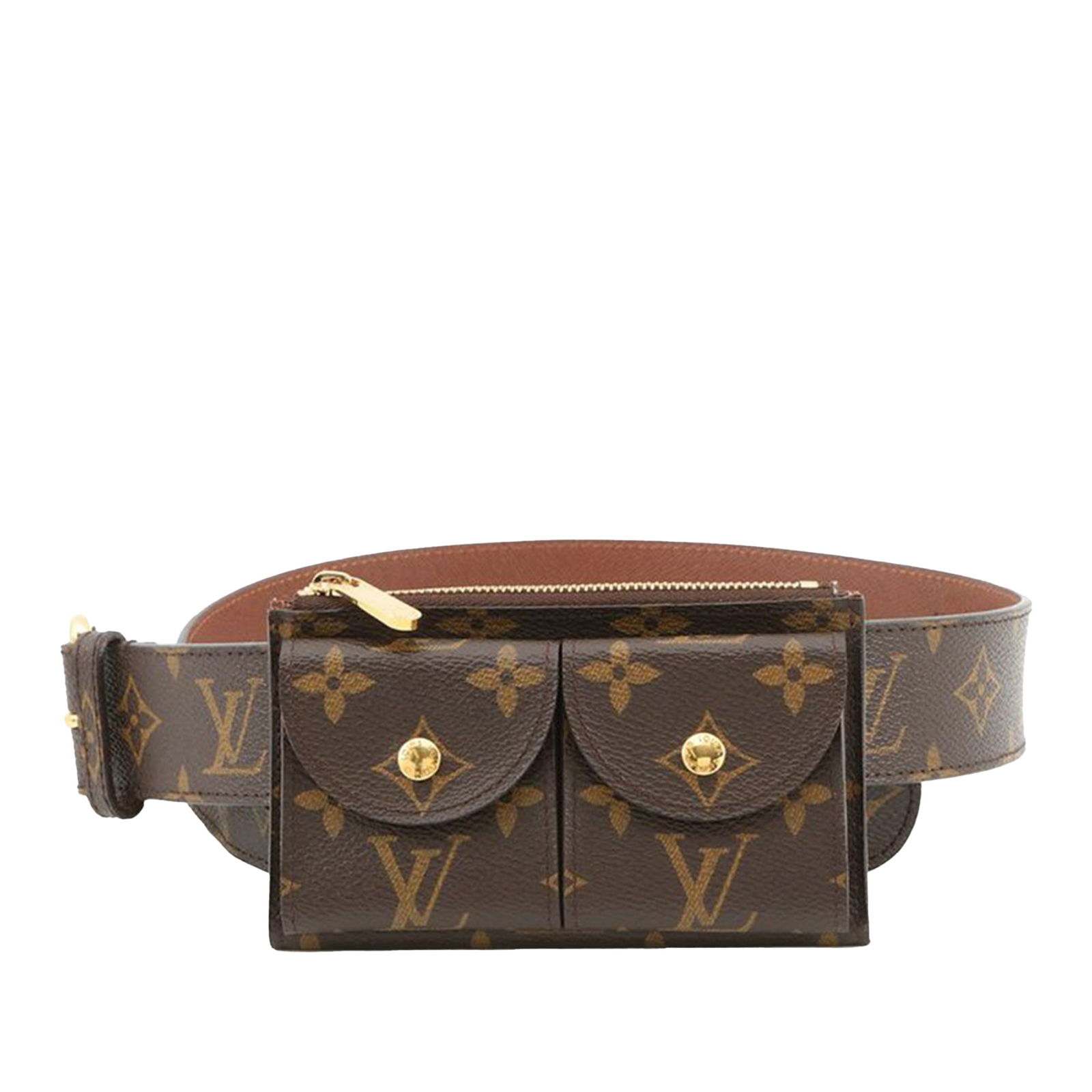 Louis Vuitton Duo Monogram Canvas Waist Belt Bag with Flap Pockets (1 of 14)