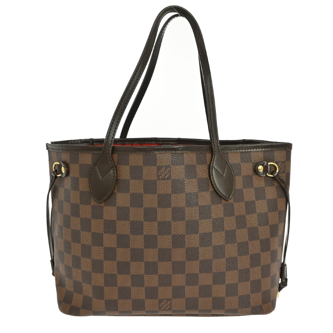 Louis Vuitton Damier Neverfull PM Tote Handbag N51109 Brown Red Lining (1 of 10)