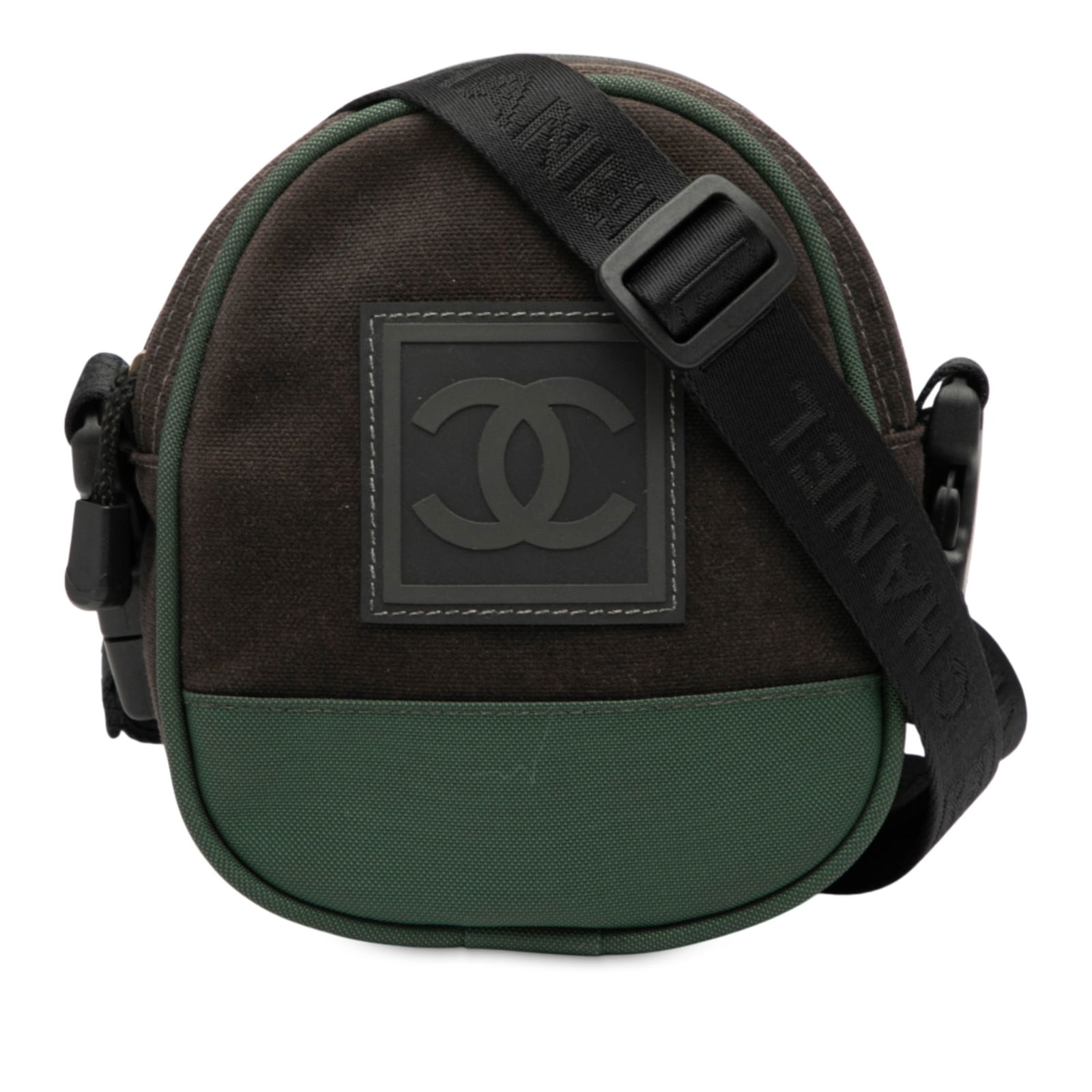 Chanel Sport Line CC Brown Nylon Crossbody Bag: Chanel Sport Line CC Brown Nylon Crossbody Bag The Chanel Sport Line CC Nylon Crossbody is a stylish and functional accessory crafted from durable nylon. It features an adjustable flat strap for comfo