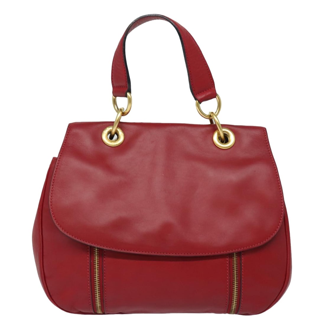 Red Celine Shoulder Bag with Gold Tone Hardware (1 of 2)
