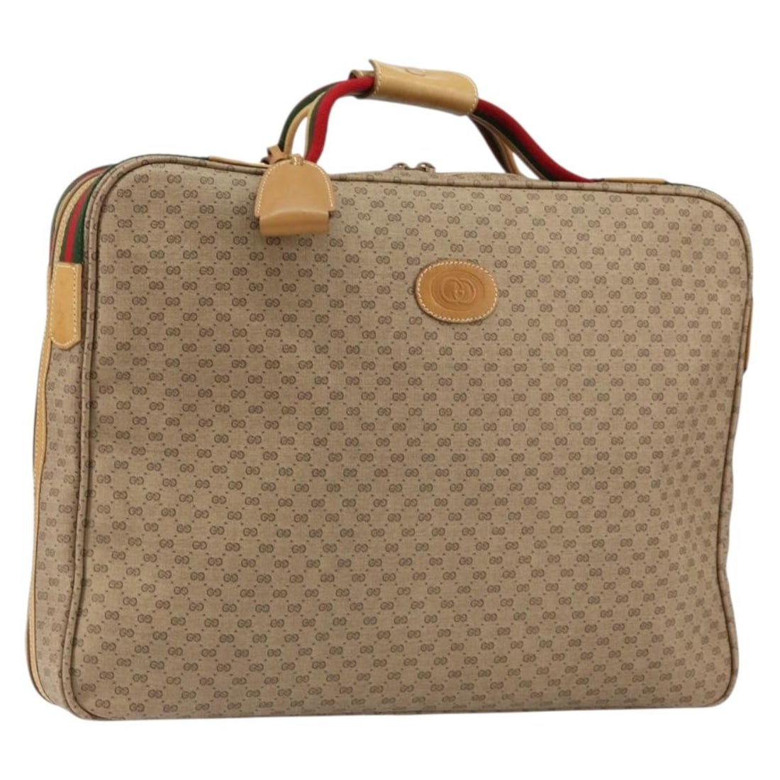 GUCCI Micro GG Supreme Boston Bag Beige PVC 012 4864 39 Auth (1 of 18)