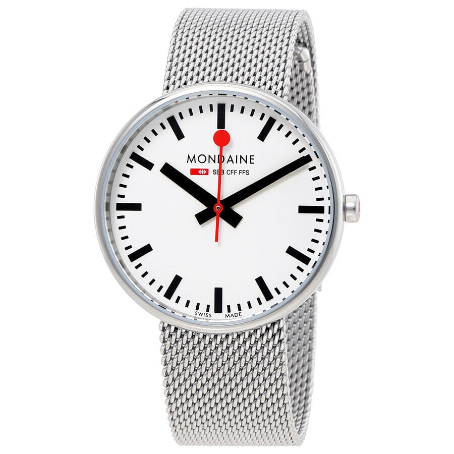 Mondaine Mini Giant 35mm Ladies Quartz Watch Steel White Dial A763.30362.11SBM (1 of 4)