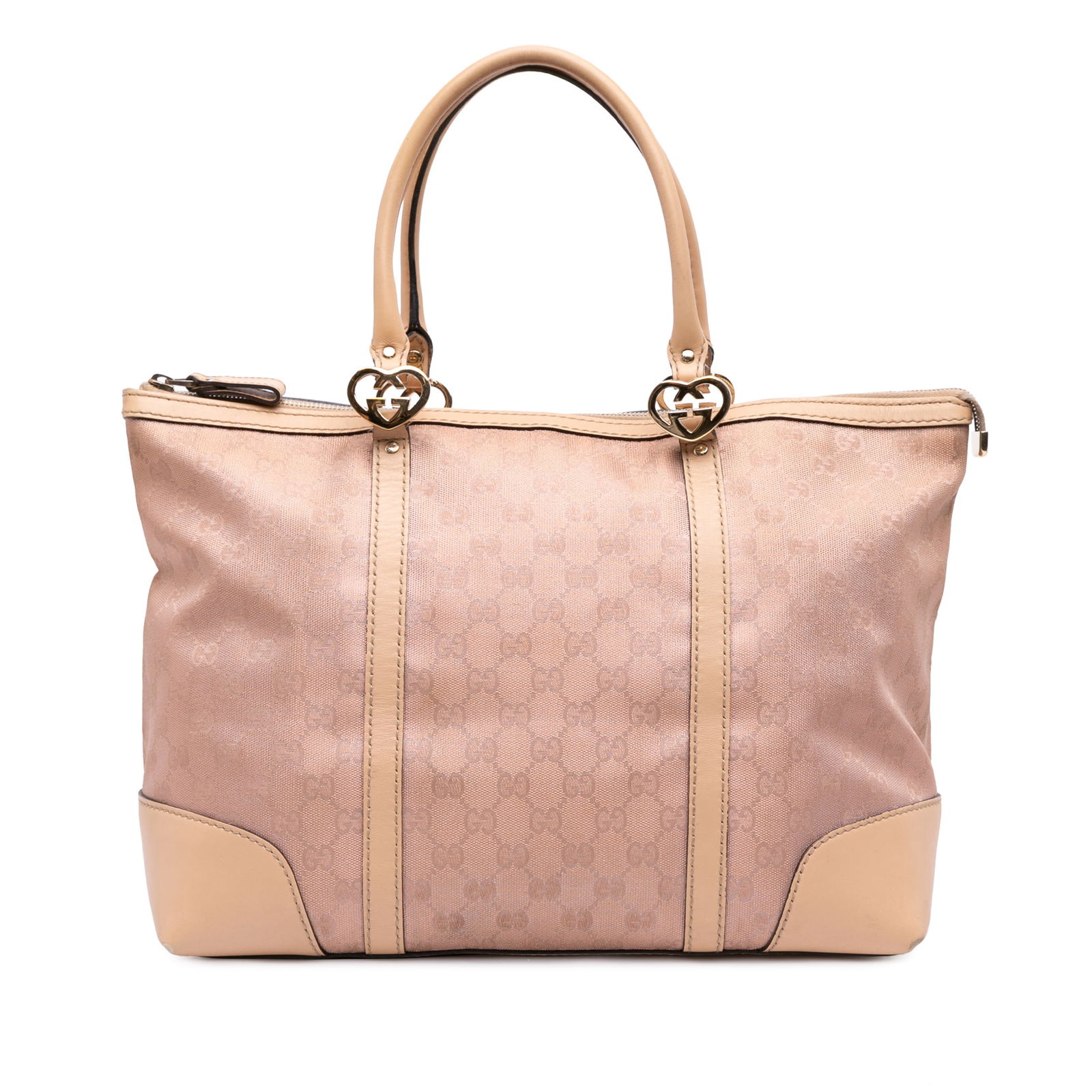 Gucci GG Metallic Canvas Lovely Tote Bag Pink Italy (1 of 12)