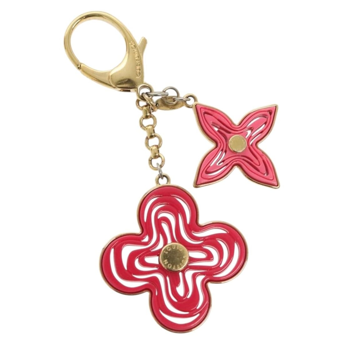 Louis Vuitton Bijoux Sac M66913 Gold Red Key Holder Italy (1 of 12)