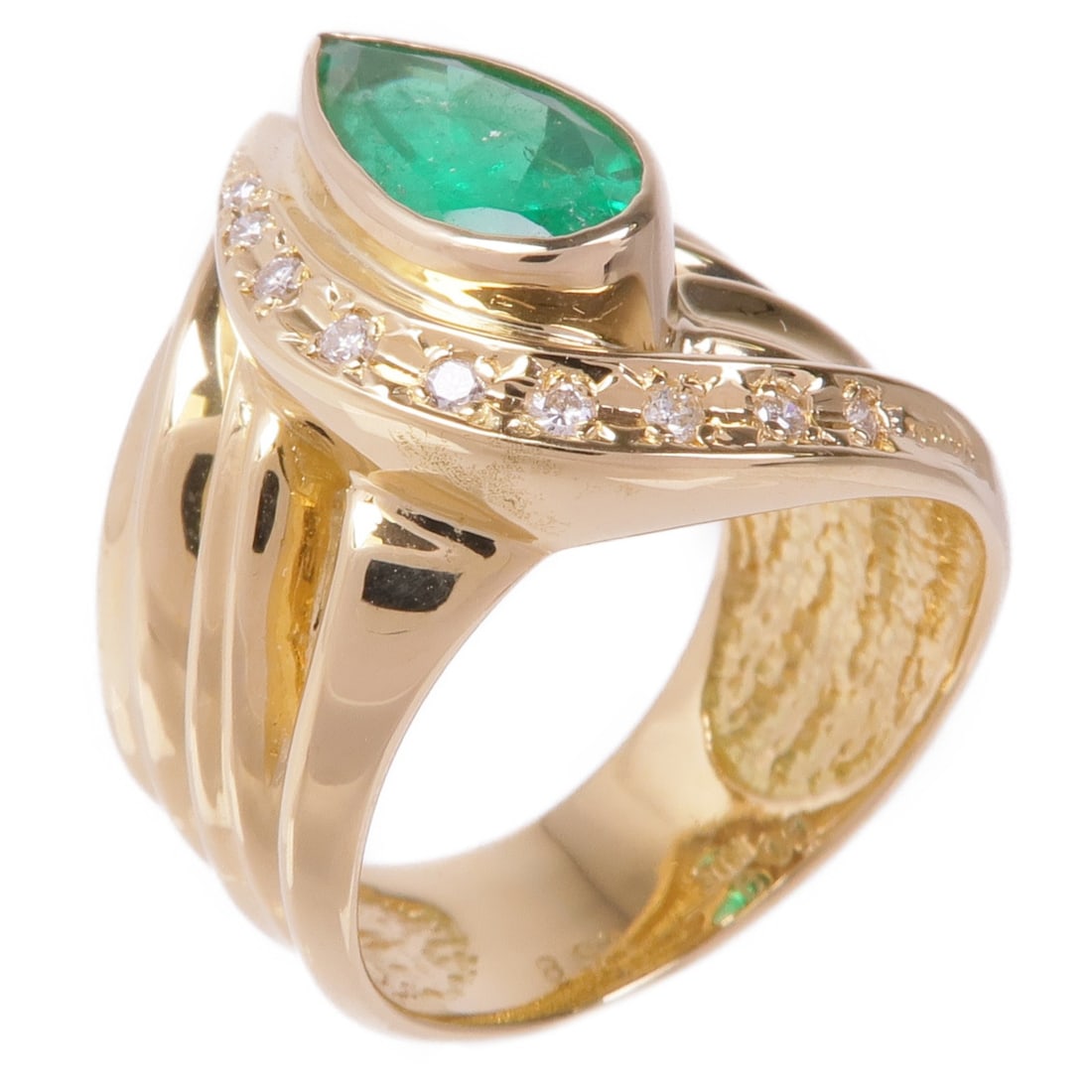 JEWELRY 18K Yellow Gold Sapphire Ring Size 6.25 (1 of 7)