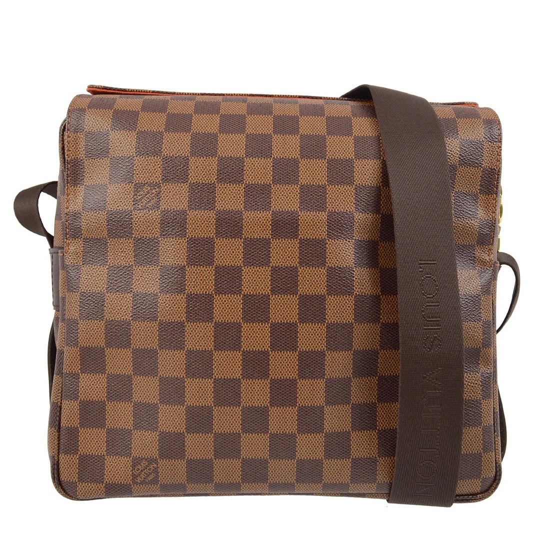 Louis Vuitton Damier Naviglio Shoulder Bag N45255 Brown Canvas: Louis Vuitton Damier Naviglio Shoulder Bag N45255 Brown Canvas The Louis Vuitton Damier Naviglio Shoulder Bag is a stylish and versatile accessory, perfect for daily use. Crafted from durable Damier c