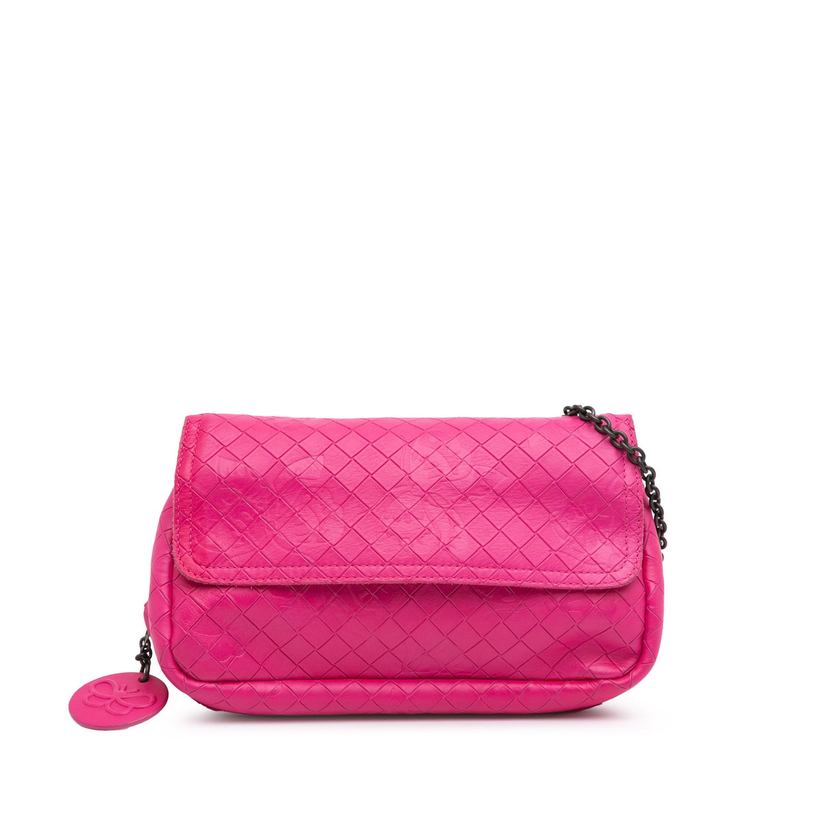 Bottega Veneta Small Pink Calfskin Intrecciomirage Crossbody Bag (1 of 13)